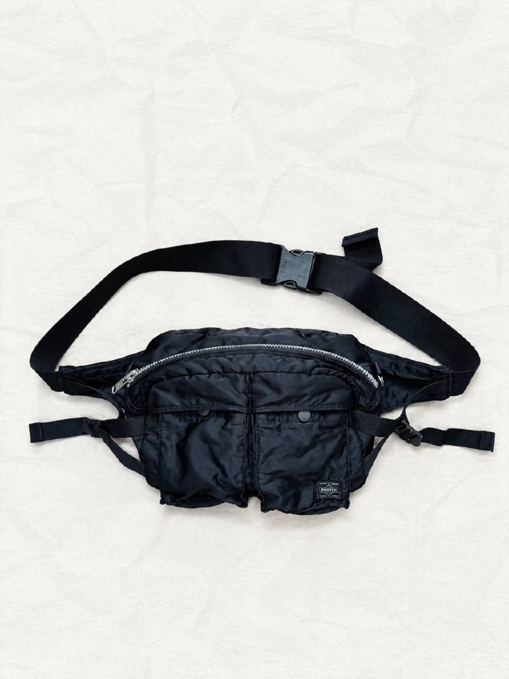 Porter Yoshida Tanker Black Nylon Waist Bag
